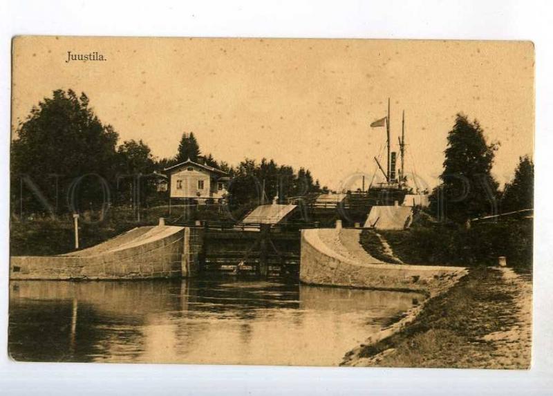 247509 RUSSIA FINLAND Brusnitsnoje JUUSTILA ship canal Vintage