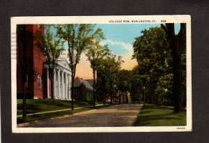 VT University of Vermont College Row Houses  Burlington Vermont Postcard