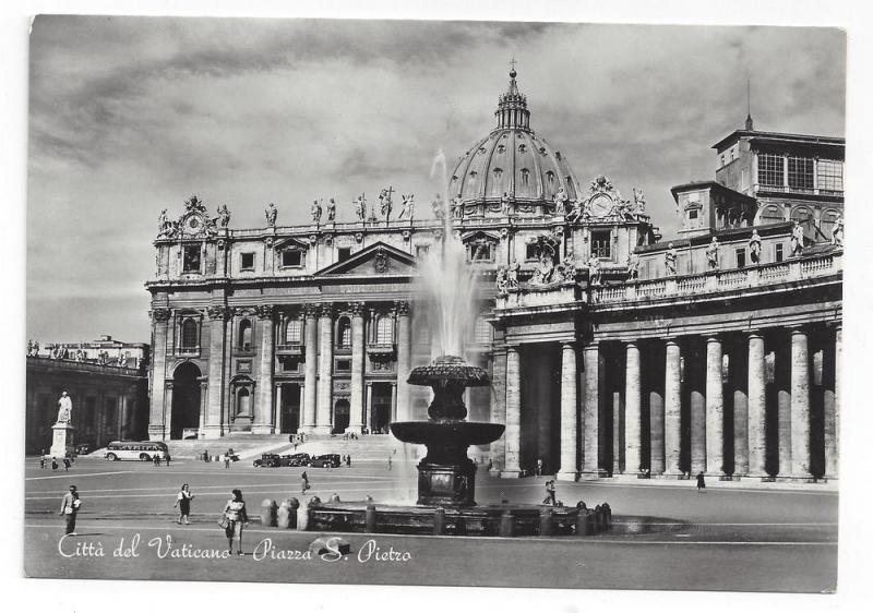 RPPC Vaticana Italy Vatican St. Peters Square Real Photo