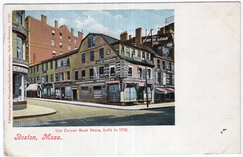 Boston, Mass, Old Corner Book Store, built in 1712