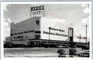 c1940s St Petersburg, Fla RPPC Unusual Drug Store Real Photo Webbs Postcard A98