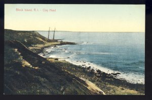 Block Island, Rhode Island/RI Postcard, Clay Head, Coastline