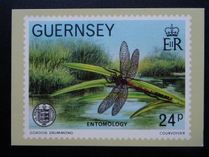 Guernsey ENTOMOLOGY Artist Gordon Drummond  3-D 1982 Postcard