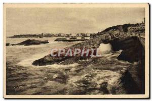 Old Postcard Biarritz The breakthrough rock and the Cap Saint Martin