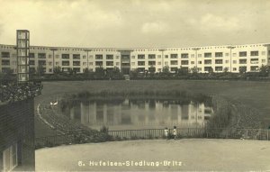 germany, BERLIN BRITZ, Hufeisen-Siedlung, Architect Bruno Taut (1925-33) RPPC