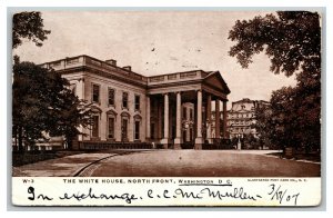 Vintage 1907 Photo Postcard North Front of the White House Washington DC