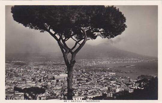 Italy Napoli Naples Panorama Real Photo
