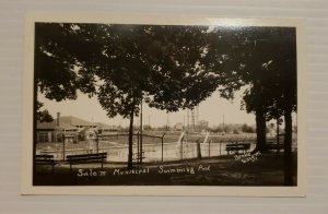 Vintage Postcard Salem Illinois Municipal Swimming Pool Real Picture Postcard