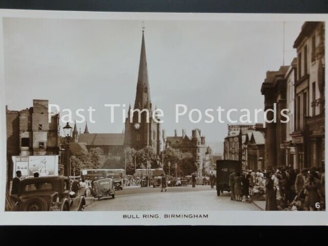 Birmingham BULL RING showing post war buildings demolished, Old RP by L.W. Lewis