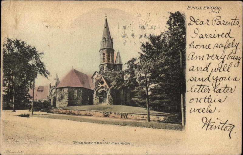 Englewood NJ Presbyterian Church c1910 Vintage Postcard