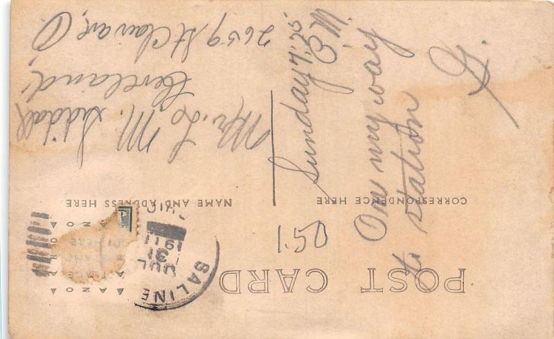 E92/ Salineville Ohio RPPC Postcard Columbiana 1911 Disciple Church 6