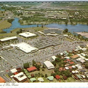 1972 Hilo HI Birds Eye Shopping Center Mall Hotel Airport Banyan Drive 4x6 PC M2