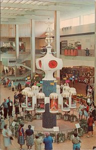 Clock Of Nations Rochester NY New York Midtown Plaza Unused Vintage Postcard H24