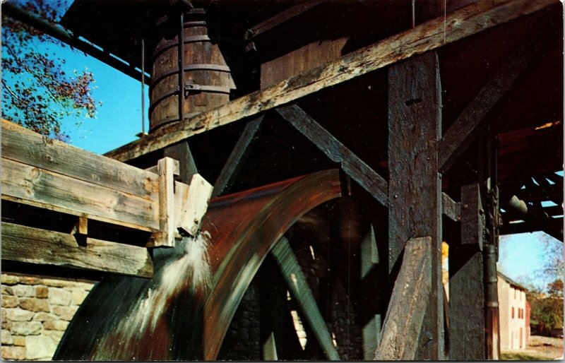 Water Wheel Hopewell Village National Historic Site Birdsoro PA Postcard VTG UNP 