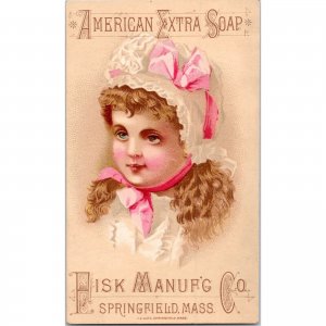 AMERICAN EXTRA SOAP Fisk Manufacturing Co Springfield MASS Victorian Trade Card