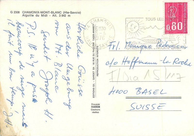 Postcard France Aiguille du Midi 3842m