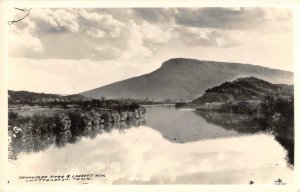 RPPC Tennessee River & Lookout Mtn, Chattanooga c1940s Vintage Photo Postcard