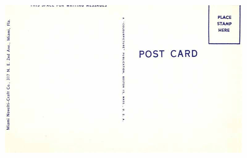 Postcard HOTEL SCENE Miami Florida FL AR6184