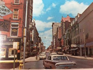 C. 1960s Wheeling WV Market Street Cars Autos Postcard West Virginia