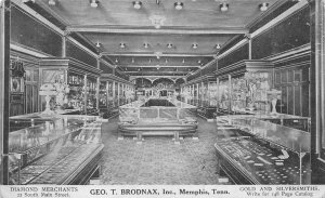 GEORGE T. BRODNAX GOLD SILVER DIAMOND MERCHANTS MEMPHIS TENNESSEE POSTCARD 1908