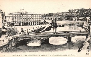 Vintage Postcard Le Pont Mayou Le Theatre Et La Citadelle Bayonne France