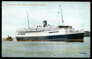 dc1221 - ST. JOHN New Brunswick Postcard 1910s Steamer SAINT JOHN