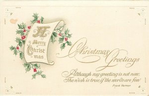 Christmas Greetings, Lot of 5, Lot Number 8