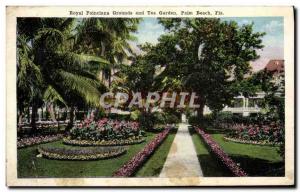 Old Postcard Royal Poinciana Grounds And Tea Garden Palm Beach Fla