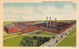J73/ Wadsworth Ohio Postcard c1940s The Ohio Match Company Factory 75