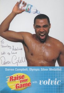 Darren Campbell Wasps Rugby Olympic Athletics Hand Signed Photo