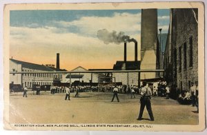 Recreation Hour Illinois State Penitentiary Prison Joliet Baseball Stacks Yard