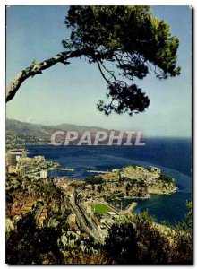 Modern Postcard The Principality of Monaco General view of Monaco and Monte C...