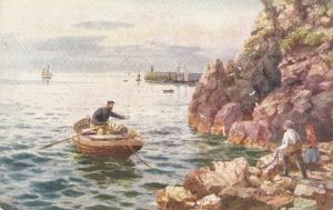 \H.B.Wimbush. Cornish Cliffs\ Tuck Oilette Postcard # 7626