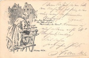 Lot163 backer wiss artist signed  postcard litho germany wilhemshaven