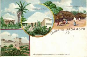 german east africa, Tanzania, BAGAMOYO, Street Scene, D.O.A.G., Boma (1899)