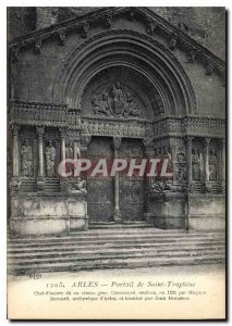 Postcard Ancient Arles Saint Trophime Portal