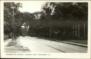 Navesink NJ Monmouth Ave East Real Photo Postcard