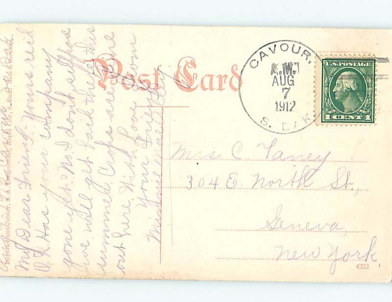 Divided-back TRAIN TRACK BY RIVER Black Hills - Rapid City SD AD7680