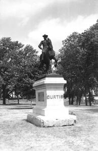 Keokuk Iowa Curtis Monument Real Photo Antique Postcard K104323