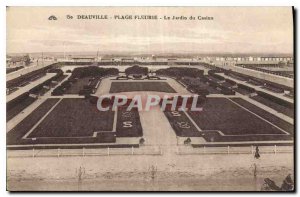 Old Postcard Deauville Beach Fleurie The garden of the Casino