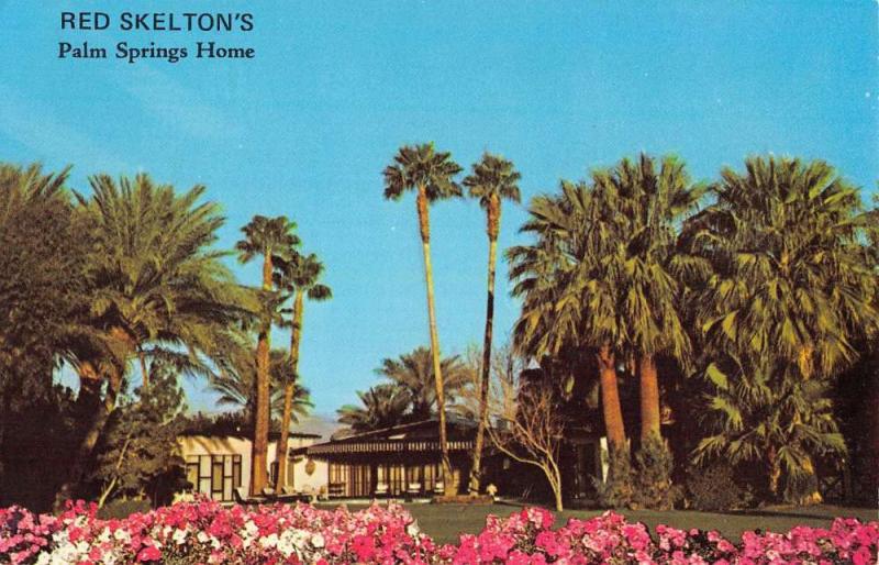 red skelton's palm springs home california L4722 antique postcard