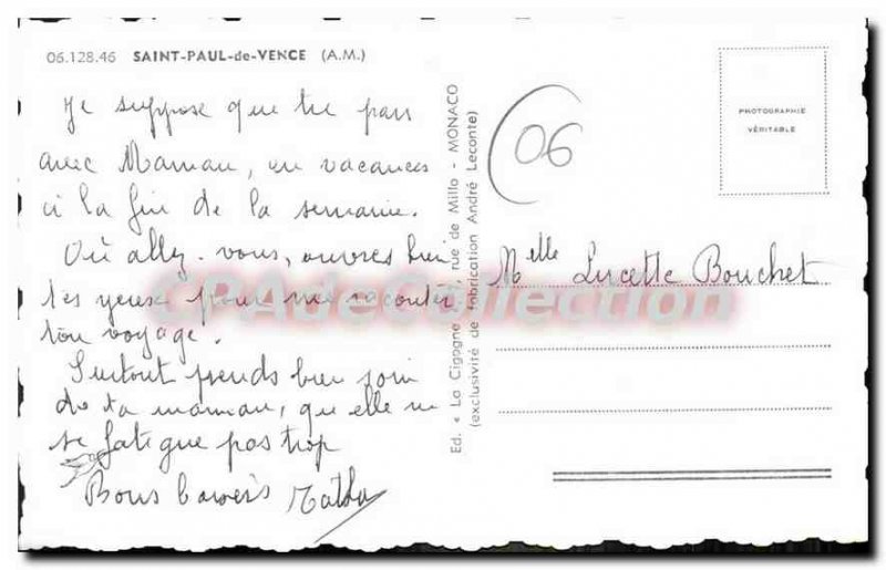 Postcard Old Saint Paul de Vence