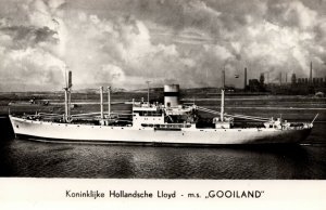 MS Gooiland Koninklijke Hollandsche Lloyd Ship RPPC 08.96