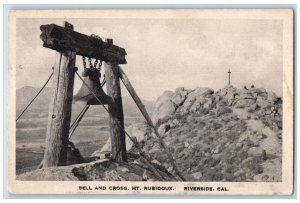 Riverside California CA Postcard Bell Cross Mt. Rubidoux Exterior c1923 Vintage