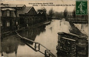 CPA Crue de la Seine CLICHY La Rue Fournier (413264)