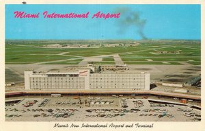 Vintage Miami International Airport Photochrome Postcard by Gulf Stream