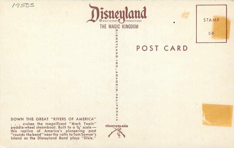 Amusement Anaheim California Disneyland Postcard Cruise America 11898