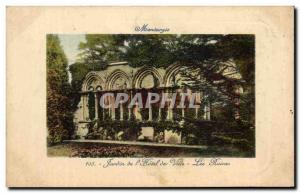 Old Postcard Montargis Jardin De L & # 39Hotel Town Ruins