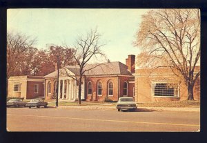 Manchester, Connecticut/CT Postcard, Mary Cheney Library, 1960's Cars-Im...