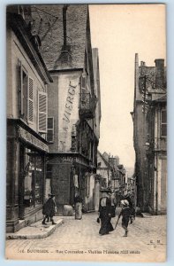Bourges Cher France Postcard Rue Coursalon - Old 13th Century Houses c1910